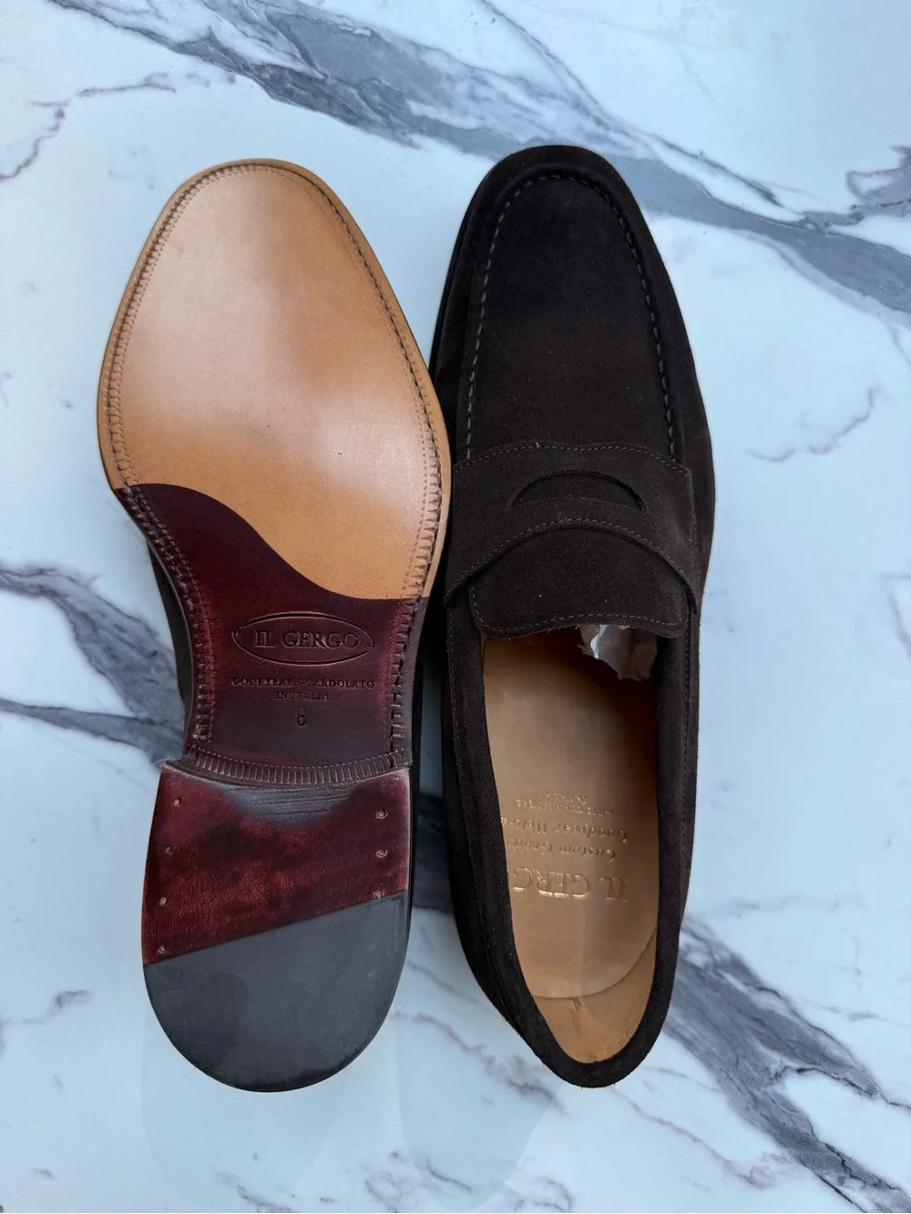 Il Gergo Men’s Suede Loafers Size 8